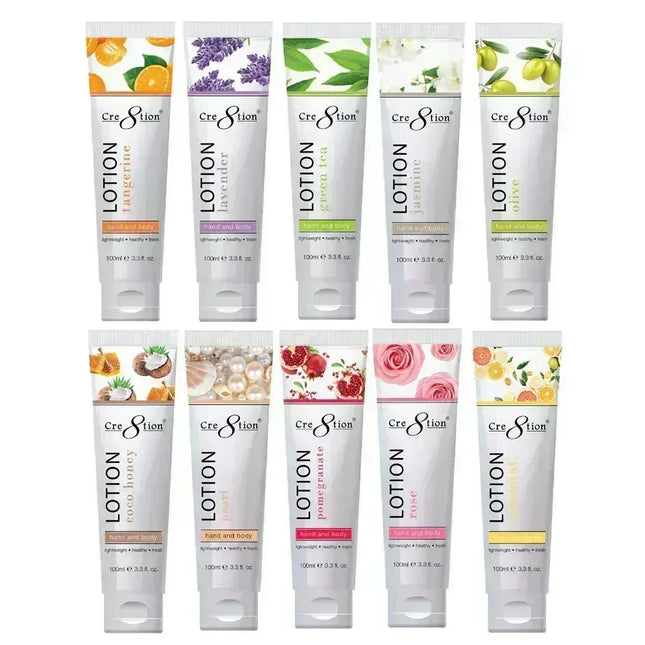 Cre8tion Hand & Body Lotion 100 ml/fl. 3.3oz - VITAMIN C, Case 60pcs (Free Gift Box) - TTT Nails Supply