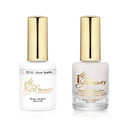 iGel Matching Duo Gel Polish 0.5oz - #002 Snow Sparks - TTT Nails Supply