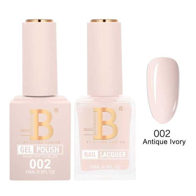 Billionaire Imperial Duo Matching – #001 - 050 Gel Polish + Lacquer (0.5oz / 15ml)