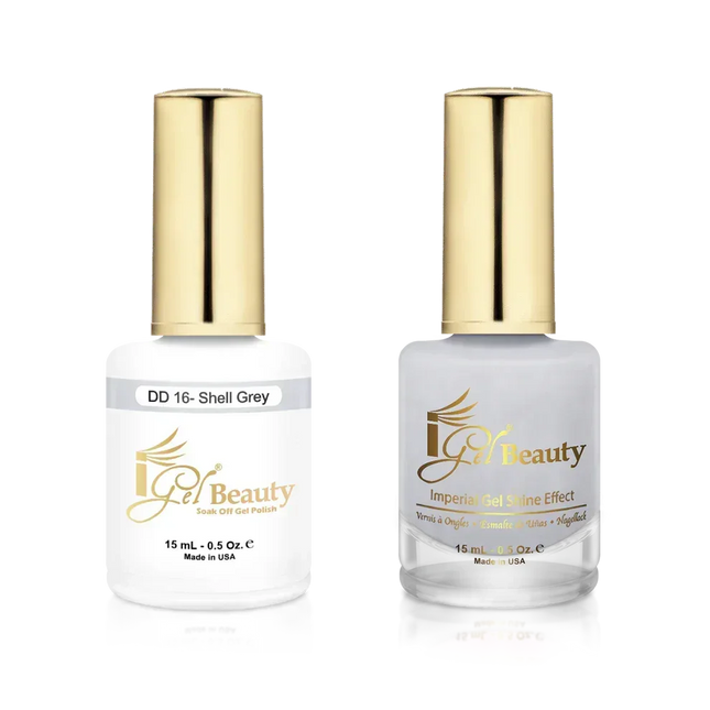 iGel Matching Duo Gel Polish 0.5oz - #016 Shell Grey - TTT Nails Supply