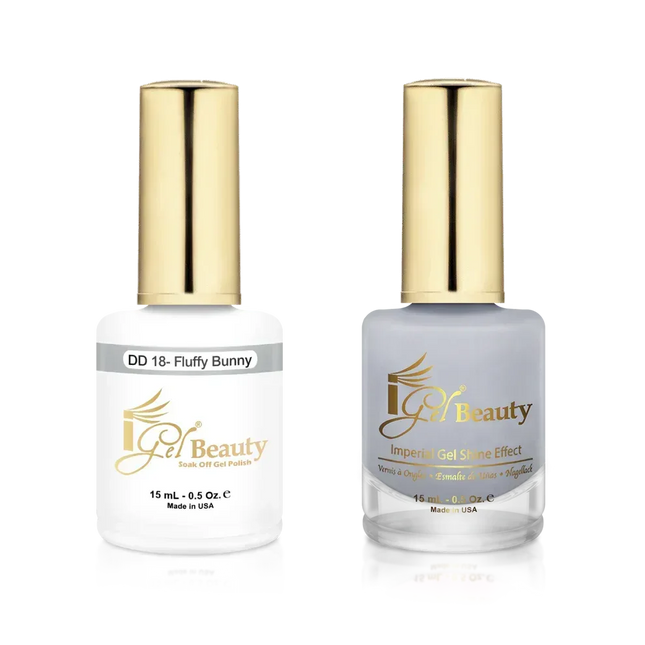 iGel Matching Duo Gel Polish 0.5oz - #018 Fluffy Bunny - TTT Nails Supply