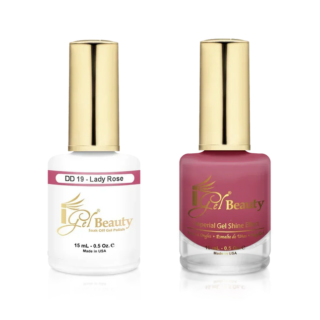 iGel Matching Duo Gel Polish 0.5oz - #019 Lady Rose - TTT Nails Supply