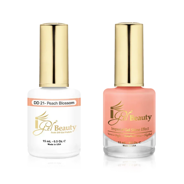 iGel Matching Duo Gel Polish 0.5oz - #021 Peach Blossom - TTT Nails Supply