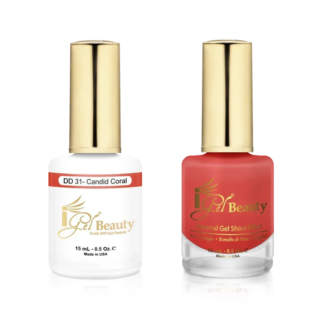 iGel Matching Duo Gel Polish 0.5oz - #031 Candid Coral - TTT Nails Supply