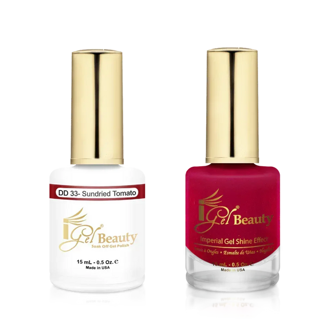 iGel Matching Duo Gel Polish 0.5oz - #033 Sundried Tomato - TTT Nails Supply