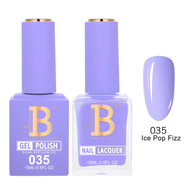 Billionaire Imperial Duo Matching – #001 - 050 Gel Polish + Lacquer (0.5oz / 15ml)