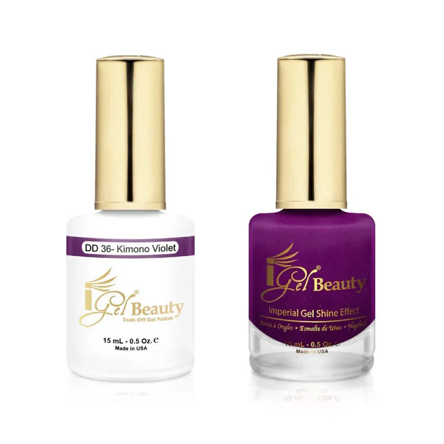 iGel Matching Duo Gel Polish 0.5oz - #036 Kimono Violet - TTT Nails Supply