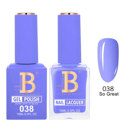 Billionaire Imperial Duo Matching – #001 - 050 Gel Polish + Lacquer (0.5oz / 15ml)