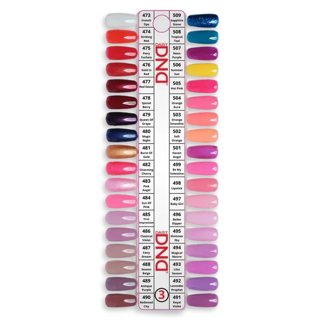 DND Swatch #03 - 36 colors - TTT Nails Supply