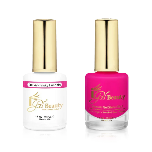 iGel Matching Duo Gel Polish 0.5oz - #047 Frisky Fuchsia - TTT Nails Supply