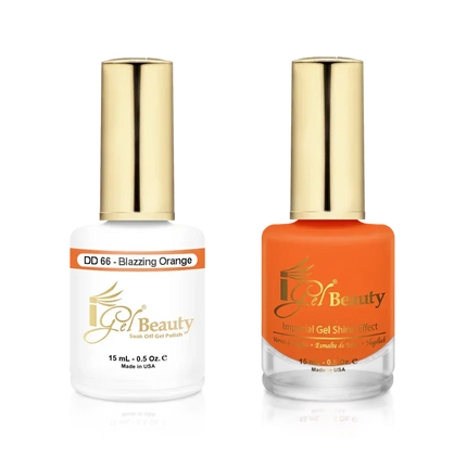 iGel Matching Duo Gel Polish 0.5oz - #066 Blazzing Orange - TTT Nails Supply