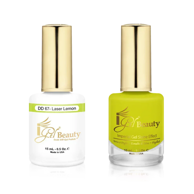 iGel Matching Duo Gel Polish 0.5oz - #067 Laser Lemon - TTT Nails Supply