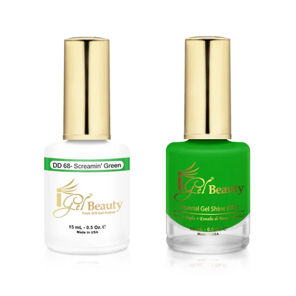 iGel Matching Duo Gel Polish 0.5oz - #068 Screamin' Green - TTT Nails Supply