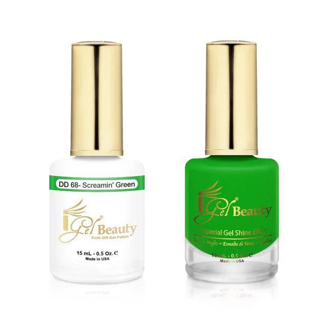 iGel Matching Duo Gel Polish 0.5oz - #068 Screamin' Green - TTT Nails Supply