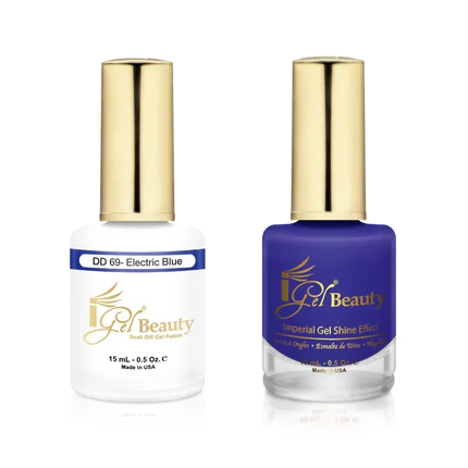 iGel Matching Duo Gel Polish 0.5oz - #069 Electric Blue - TTT Nails Supply