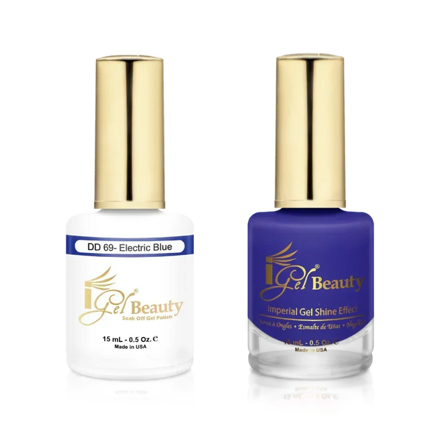 iGel Matching Duo Gel Polish 0.5oz - #069 Electric Blue - TTT Nails Supply