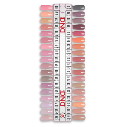 DND Swatch #06 - 36 colors (#585 - #621) - TTT Nails Supply