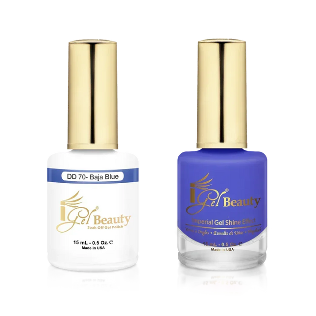 iGel Matching Duo Gel Polish 0.5oz - #070 Baja Blue - TTT Nails Supply