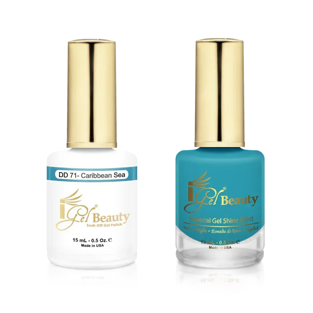 iGel Matching Duo Gel Polish 0.5oz - #071 Caribbean Sea - TTT Nails Supply
