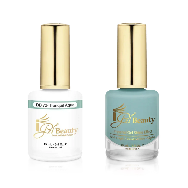 iGel Matching Duo Gel Polish 0.5oz - #072 Tranquil Aqua - TTT Nails Supply