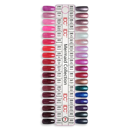 DC Swatch #07 - Mermaid Collection 36 colors (#218 - #253) - TTT Nails Supply