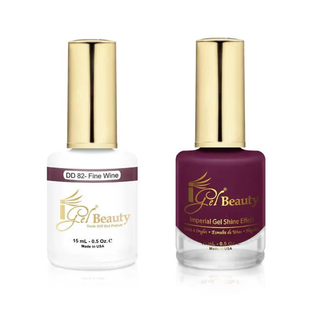 iGel Matching Duo Gel Polish 0.5oz - #082 Fine Wine - TTT Nails Supply