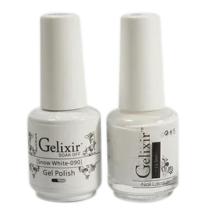 Gelixir Duo Matching Gel Polish - #090 Snow White - TTT Nails Supply