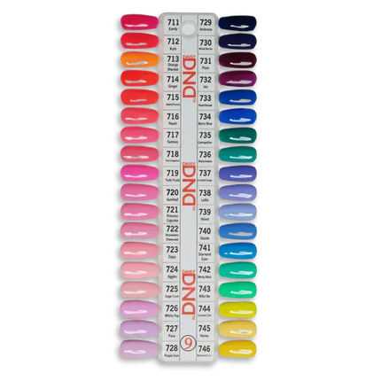 DND Swatch #09 - 36 colors (#711 - #746) - TTT Nails Supply