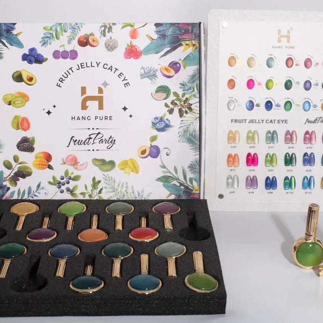 HANG Fruit Cat Eye Collection - Set 18 Colors + Free Display & Magnetic ($7.95/ea) - TTT Nails Supply