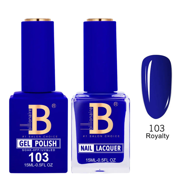 Billionaire Imperial Duo Matching – #101 - 150 Gel Polish + Lacquer (0.5oz / 15ml)
