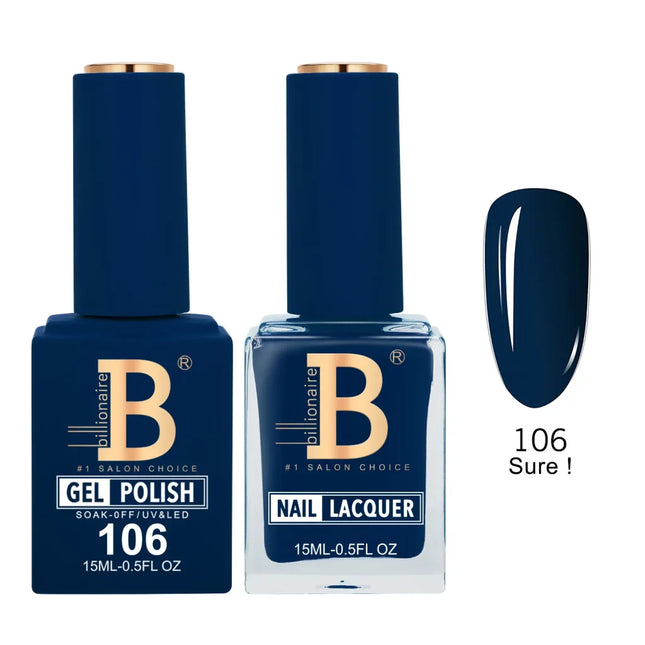 Billionaire Imperial Duo Matching – #101 - 150 Gel Polish + Lacquer (0.5oz / 15ml)