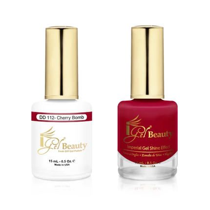 iGel Matching Duo Gel Polish 0.5oz - #112 Cherry Bomb - TTT Nails Supply