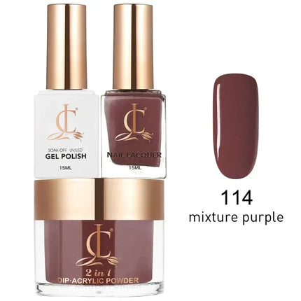 Cllam Matching 3in1 - CL114 MIXTURE PURPLE - TTT Nails Supply