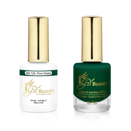 iGel Matching Duo Gel Polish 0.5oz - #126 Pine Green - TTT Nails Supply