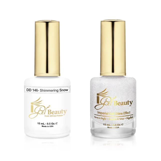 iGel Matching Duo Gel Polish 0.5oz - #146 Shimmering Snow - TTT Nails Supply