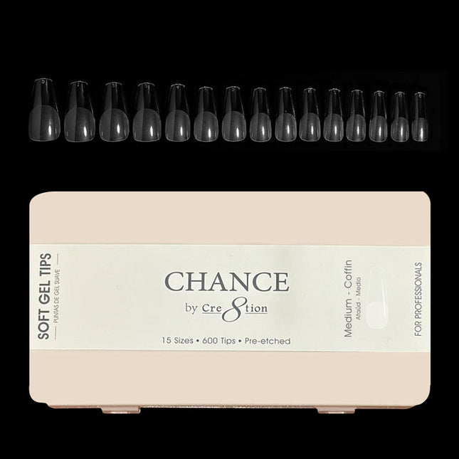 Chance - Coffin Soft Tips Box 600pcs (XS, S, M, L, XL)