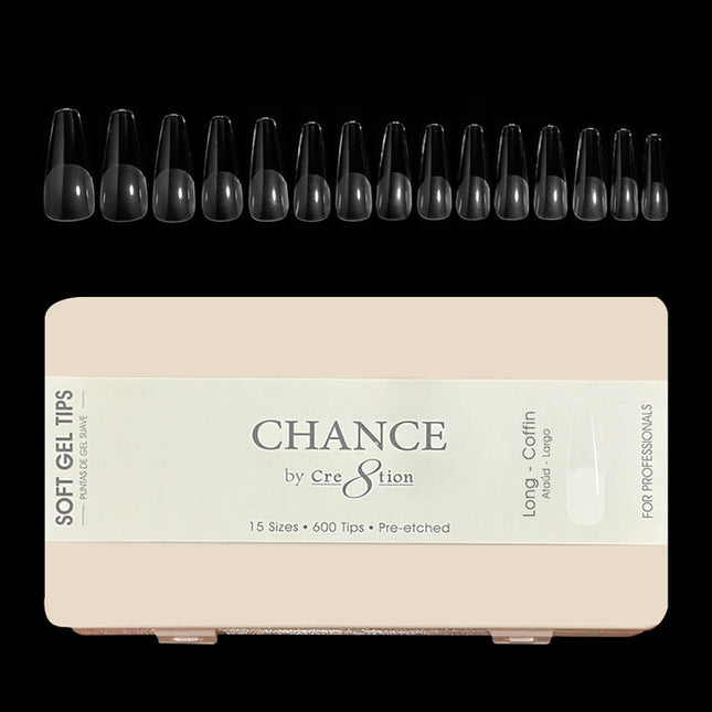 Chance - Coffin Soft Tips Box 600pcs (XS, S, M, L, XL)