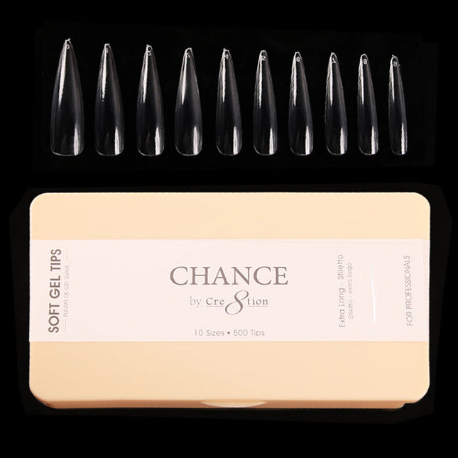 Chance - Stiletto Soft Tips Box 600pcs (XS, S, M, L, XL)