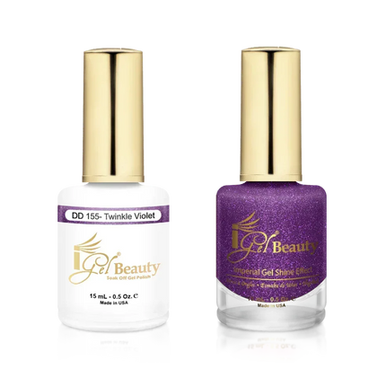 iGel Matching Duo Gel Polish 0.5oz - #155 Twinkle Violet - TTT Nails Supply