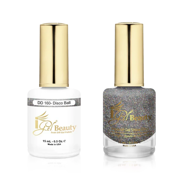 iGel Matching Duo Gel Polish 0.5oz - #160 Disco Ball - TTT Nails Supply