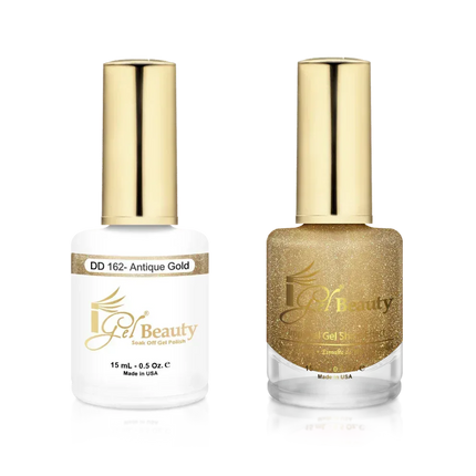 iGel Matching Duo Gel Polish 0.5oz - #162 Antique Gold - TTT Nails Supply