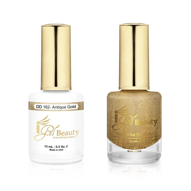 iGel Matching Duo Gel Polish 0.5oz - #162 Antique Gold - TTT Nails Supply