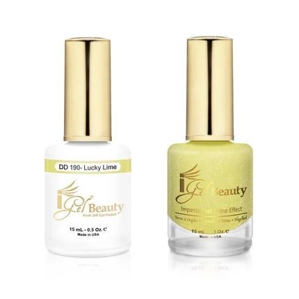 iGel Matching Duo Gel Polish 0.5oz - #190 Lucky Lime - TTT Nails Supply
