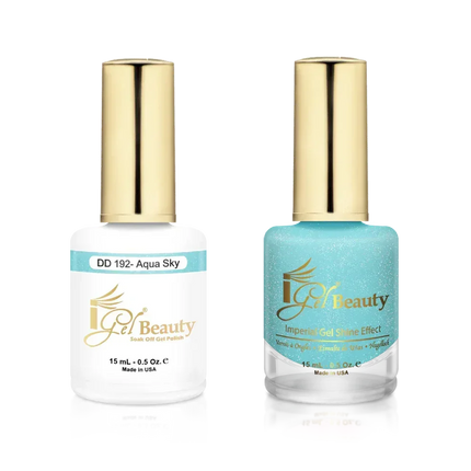 iGel Matching Duo Gel Polish 0.5oz - #192 Aqua Sky - TTT Nails Supply