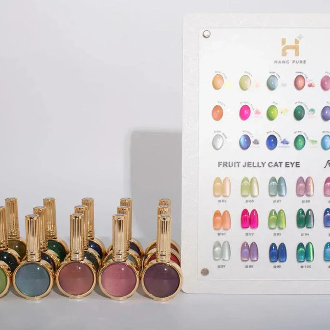 HANG Fruit Cat Eye Collection - Set 18 Colors + Free Display & Magnetic ($7.95/ea) - TTT Nails Supply