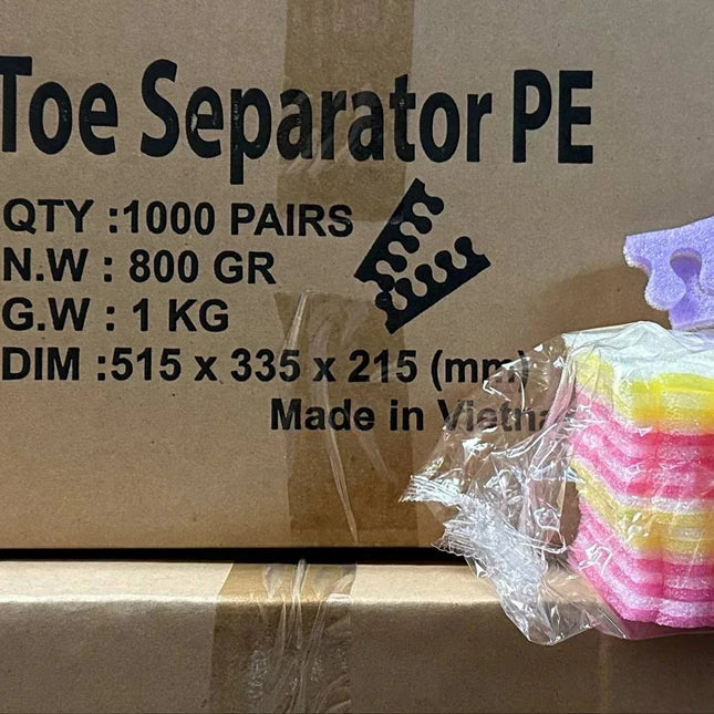 Pedicure Disposable Toe Separator PE - case 1000 pairs - TTT Nails Supply