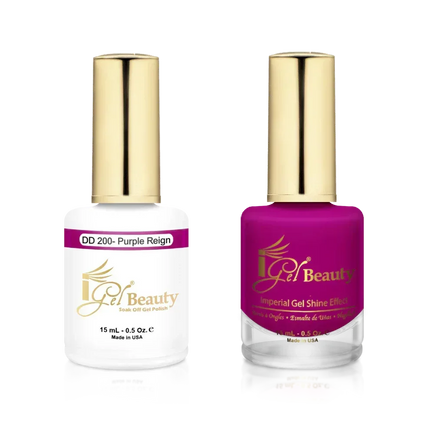 iGel Matching Duo Gel Polish 0.5oz - #200 Purple Reign - TTT Nails Supply