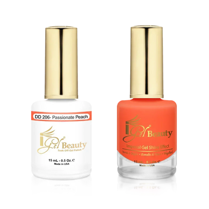 iGel Matching Duo Gel Polish 0.5oz - #206 Passionate Peach - TTT Nails Supply
