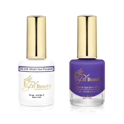 iGel Matching Duo Gel Polish 0.5oz - #218 What's Your Pur-Pose - TTT Nails Supply