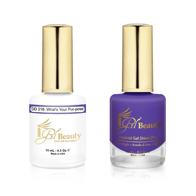 iGel Matching Duo Gel Polish 0.5oz - #218 What's Your Pur-Pose - TTT Nails Supply